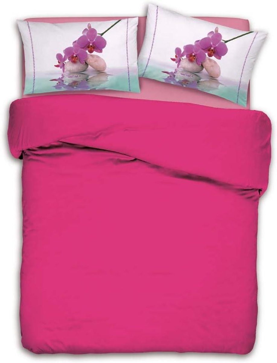 Roze Beddengoed Set met Dekbedovertrek - 150 x 300 cm