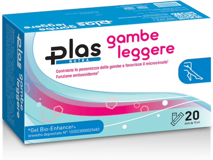 PLAS PHARMA SRL Plas Gambe Leggere, 20 stick pack