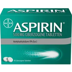 ASPIRIN 500MG  40 St Überzogene Tabletten