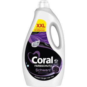 Coral Waschmittel Black Velvet Colorwaschmittel, flüssig, Color Shine, 3 Liter, Waschladungen 60