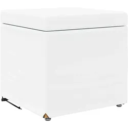 Weißer Hocker aus Kunstleder und Verbundholz, Modell Apex Urban Pro