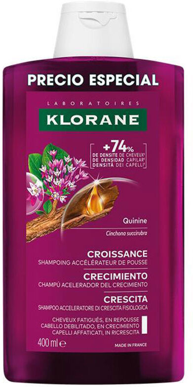 Klorane Crecimiento champú acelerador del crecimiento 400 ml
