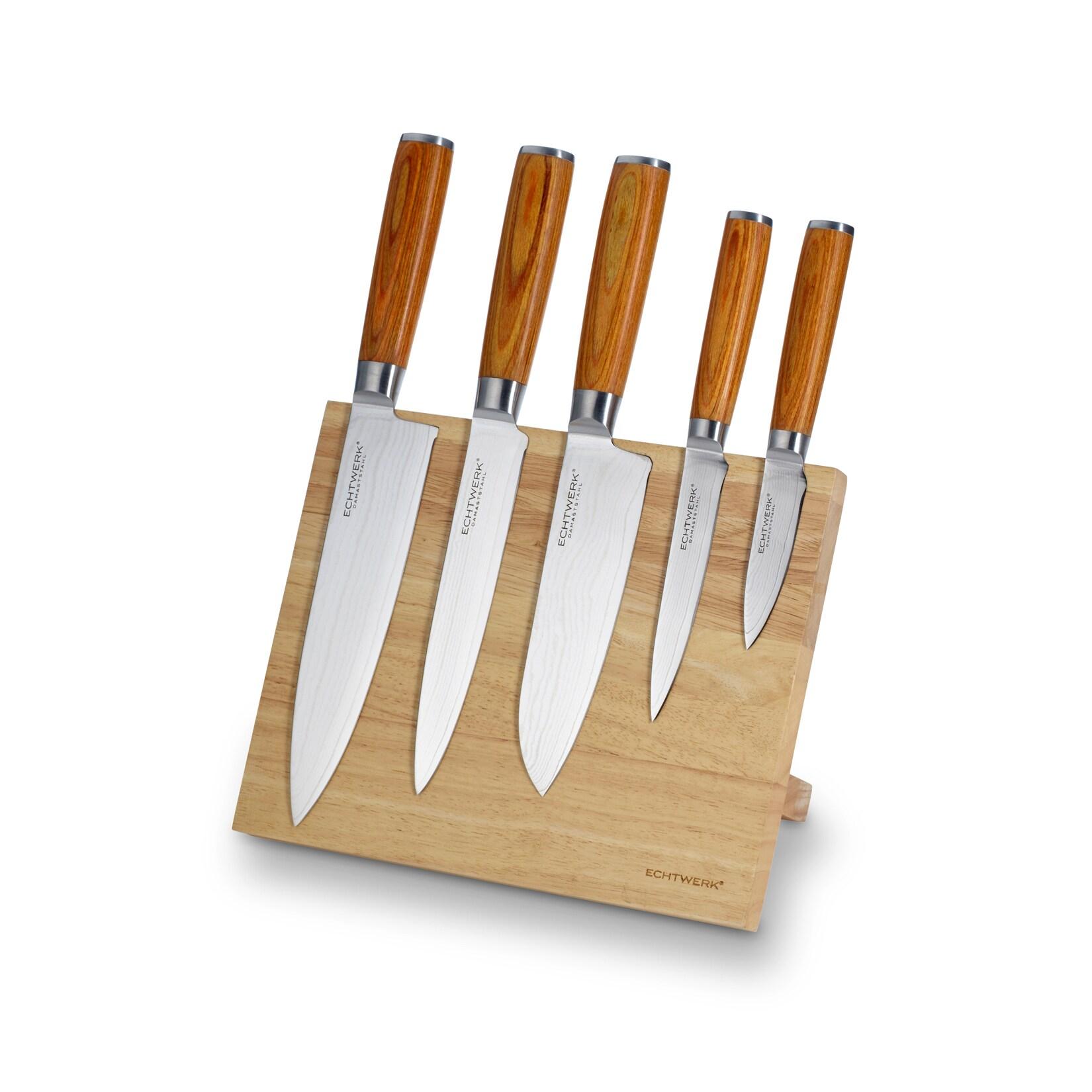Damastmesser Set 6tlg, inkl Messerblock