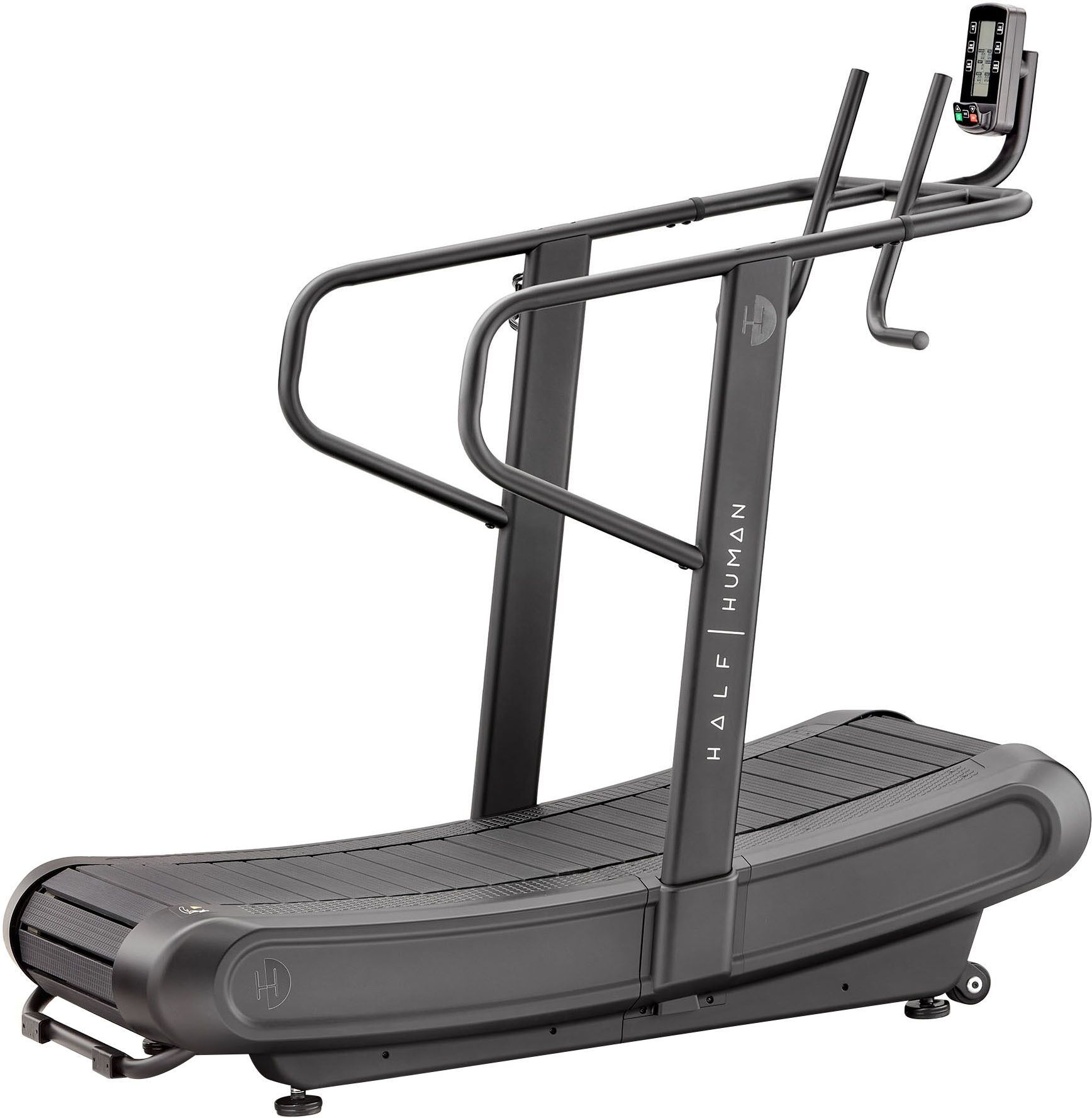 Laufband HALF HUMAN "Curved Laufband", schwarz, Laufbänder, ohne Unterlegmatte, Laufband, bis max. 40 km/h, 150 kg max. Benutzergewicht, B:81cm H:165cm L:185cm
