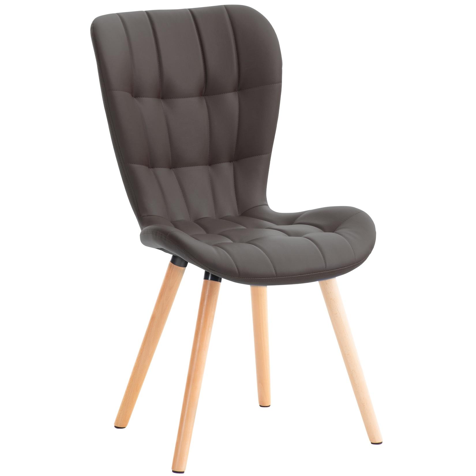 CLP Stuhl Elda PU natura Farbe: braun