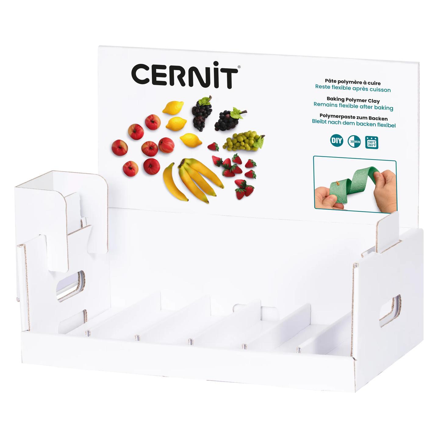 Cernit Modelliermasse, leeres Kartondisplay, 21x38x31 cm - Weiss (CEPR015C)