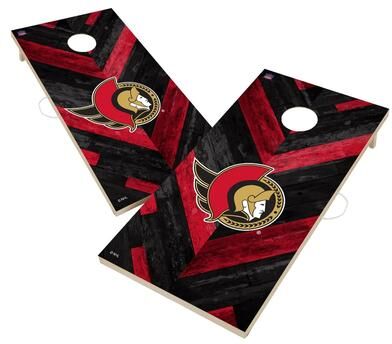 Skip's Garage Ottawa Senators NHL Cornhole Board Set