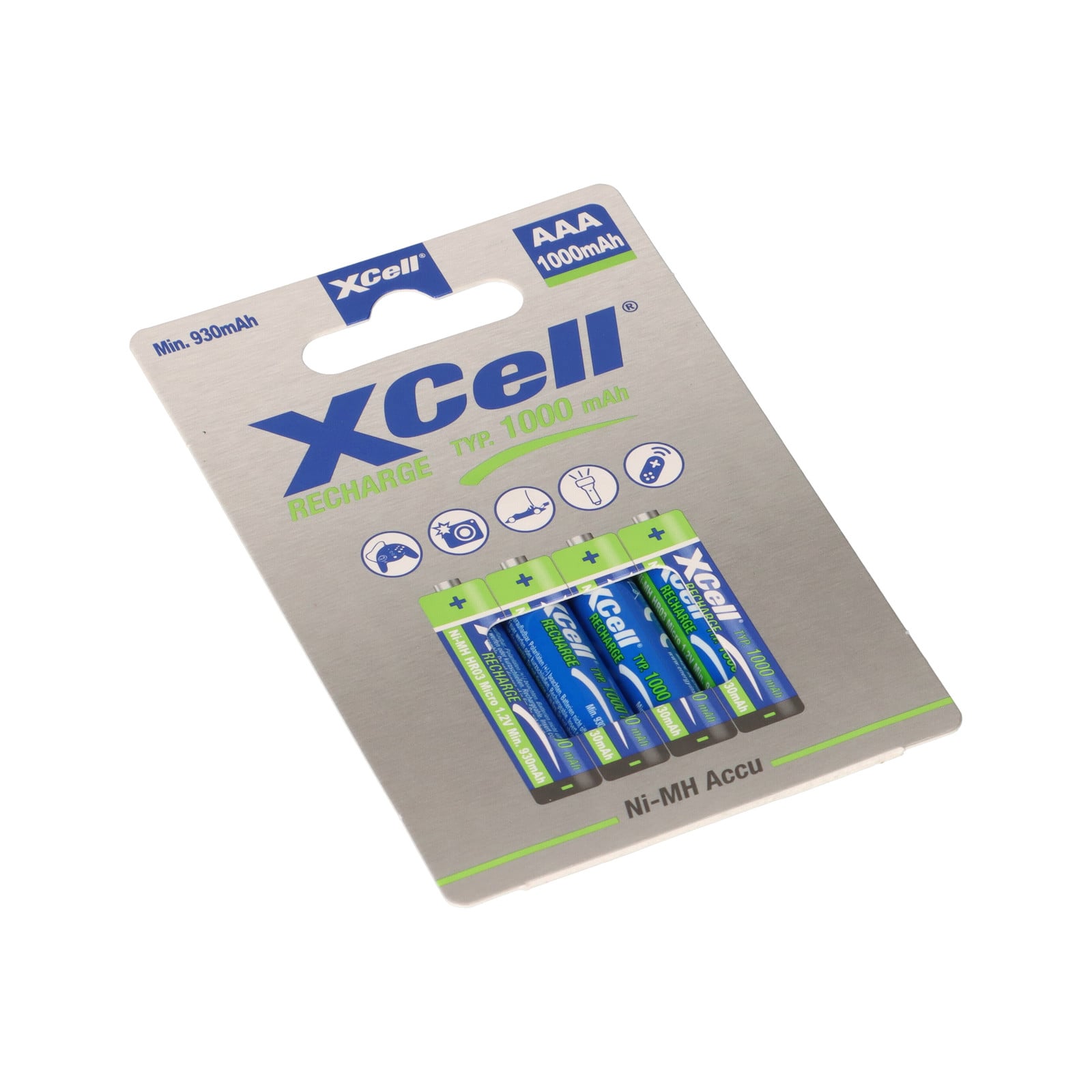 XCell Micro Akku Ni-MH 1,2V 1000mAh AAA 4 stuks
