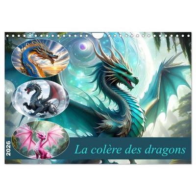 La colère des dragons (Calendrier mural 2026 DIN A4 vertical), CALVENDO calendrier mensuel