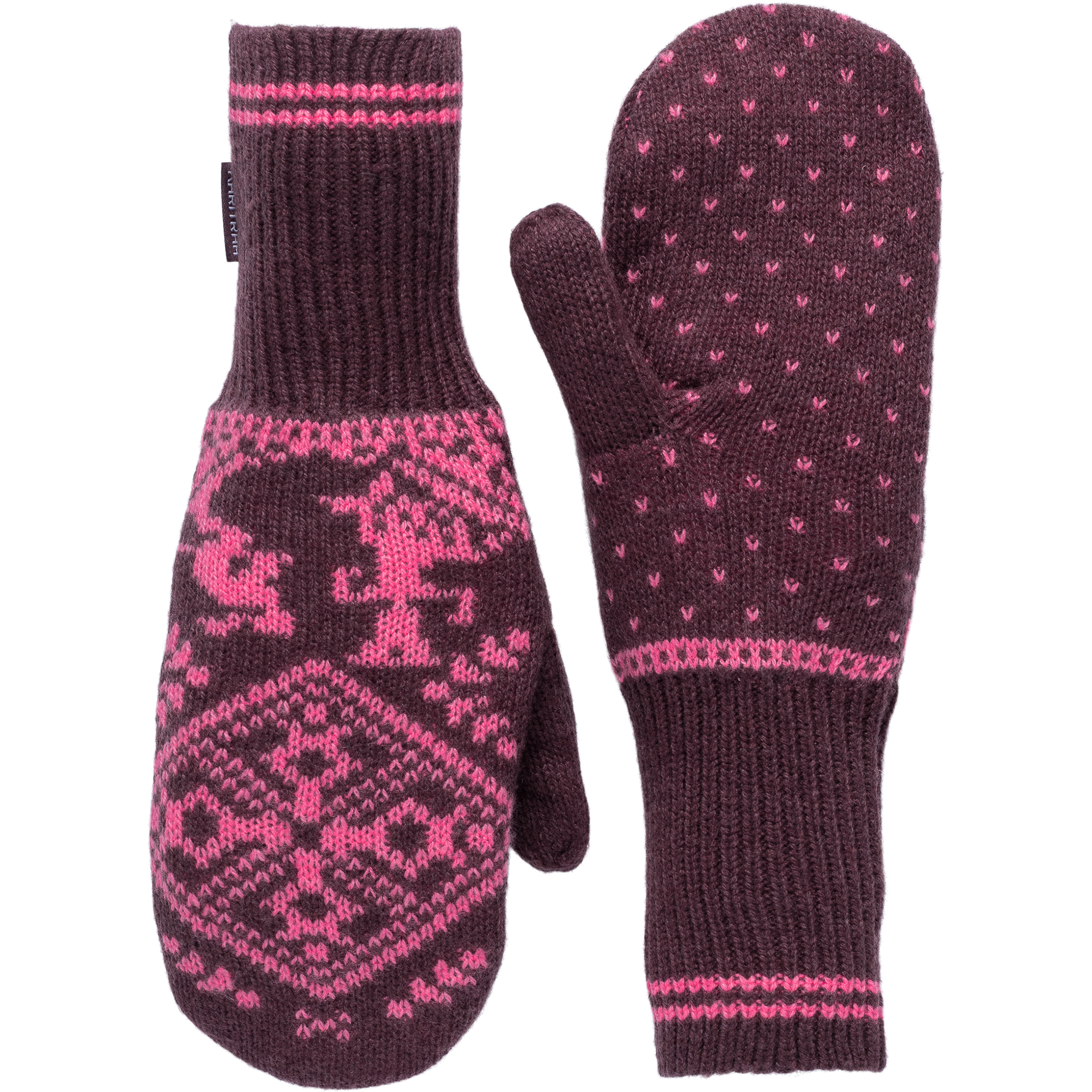 Kari Traa Saga Knit Damen Fäustlinge lila Größe S Lifestyle Atmungsaktiv Merinowolle