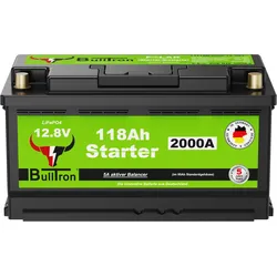 BullTron Polar L5 LiFePO4 Starterbatterie 118Ah 12,8V mit Heizung – 2.000A Startstrom
