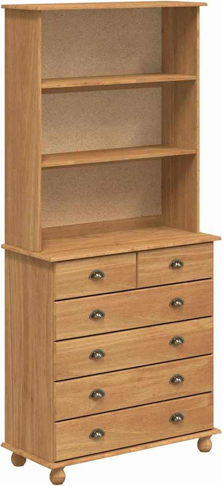 Hutch ASKIM Honigwachs 91 x 40 x 200,5 cm Massives Kiefernholz