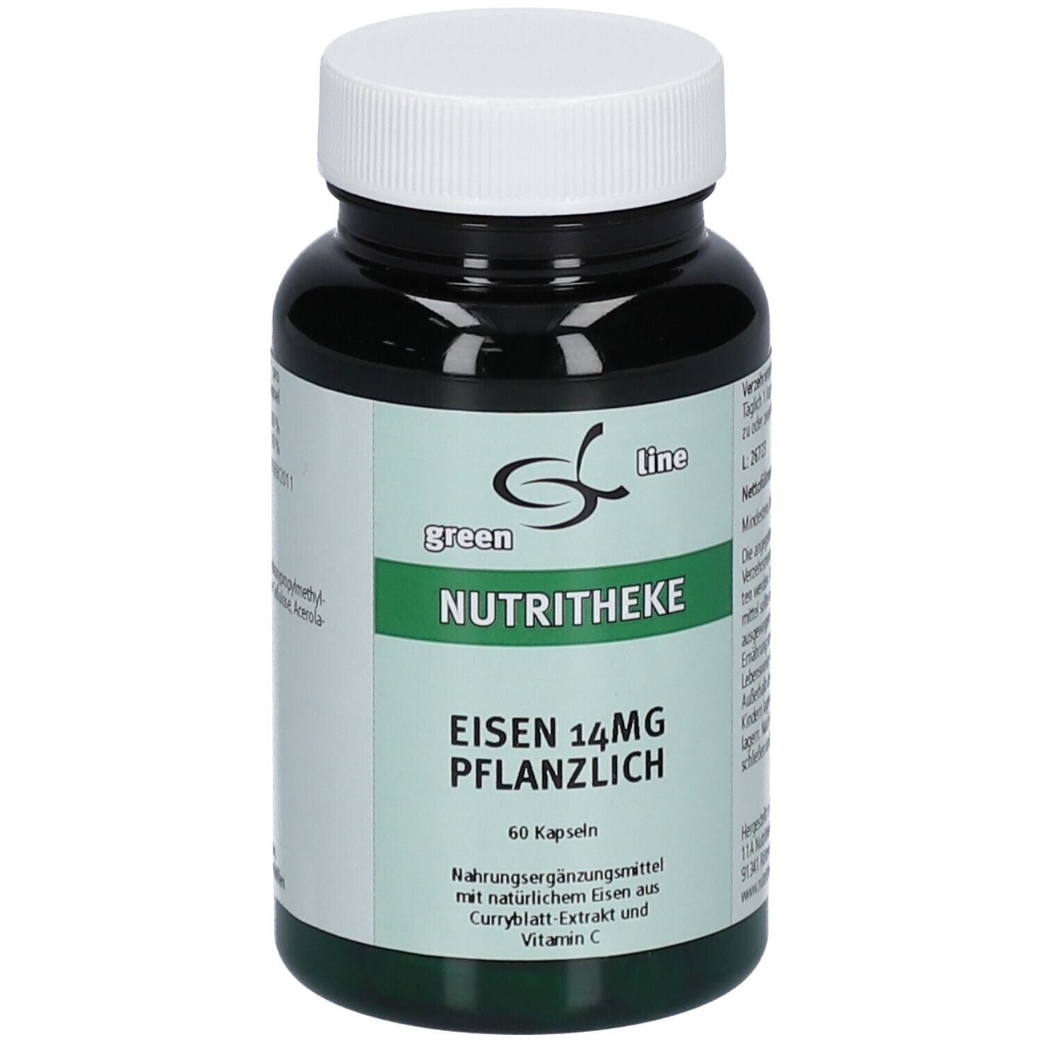 Eisen 14 mg pflanzlich Kapseln 60 St