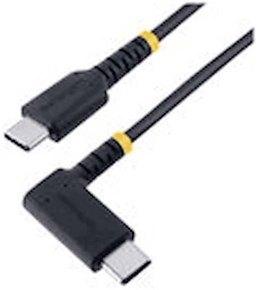 StarTech 1ft (30cm) USB C Charging Cable Right Angle, 60W PD 3A,