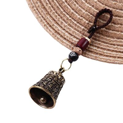 Handmade Pure Brass Bell Key Chain Pendant With Engraved Scripture Sutra Lanyard Handmade Pure Brass Bell Key Chain Pendant With Engraved Scripture Sutra Lanyard
