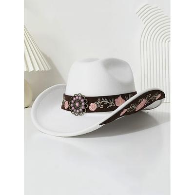 Damen Hut Partyhut Sonnenschutz Party Besonderer Anlass Blumen Blumen