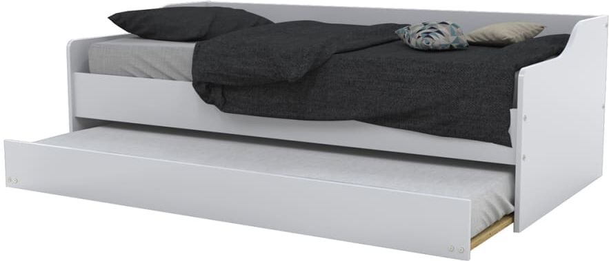 Weber industries Lit gigogne avec 1 tiroir lit, blanc, 90x190 cm Blanc 193x64x95cm