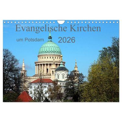 Evangelische Kirchen um Potsdam 2026 (Wandkalender 2026 DIN A4 quer), CALVENDO Monatskalender