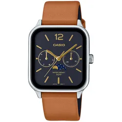 Casio MTP-M305L-1AVER Herrenuhr Multifunktion mit Lederband Braun
