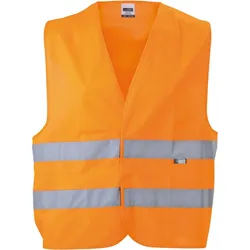 James & Nicholson Kinder Sicherheits Weste Warnschutz für JN815K fluorescent orange one size