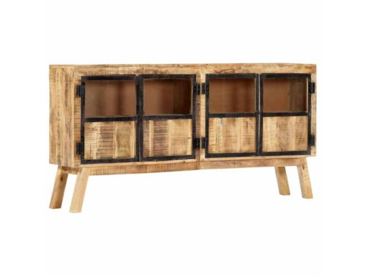 LKJephalotrop Sideboard 160x30x80 cm Raues Mangoholz Schrank Braun Rustikales Anrichte-Möbel mit 2 Türen für Wohnzimmer und Flur. Reichlich Stauraum für Zeitschriften, Bücher und Dekoration.