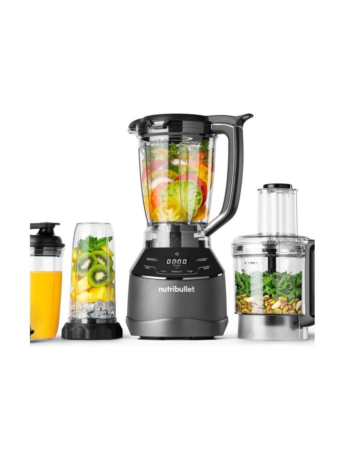 NutriBullet Küchenmaschine NBF580B Triple Prep System - food processor - 1500 W - black