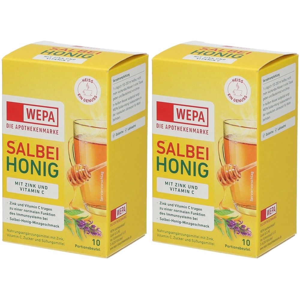 Wepa Salbei+Honig+Vitamin C+Zink Pulver 2x 2x10x10 g