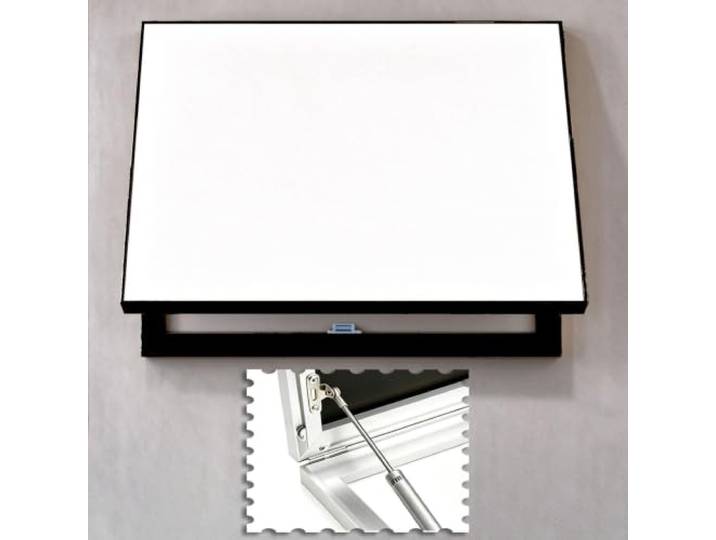 Stromkasten Verkleidung Dekorativer Klappdeckel 40 45 50 60 70 80 cm Breit Dekorative Abdeckung für den Sicherungskasten mit Soft-Close-Mechanismus – Wandmontierter Schrank mit Aluminiumrahmen