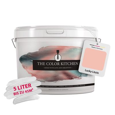 Wand- und Deckenfarbe A.S. CRÉATION "Seidenmatt Innenfarbe THE COLOR KITCHEN", rosa (tck7003 lucky litchi), 5 l 5ml, Farben, für Wohnzimmer Schlafzimmer Flur Küche, versch. Rosatöne