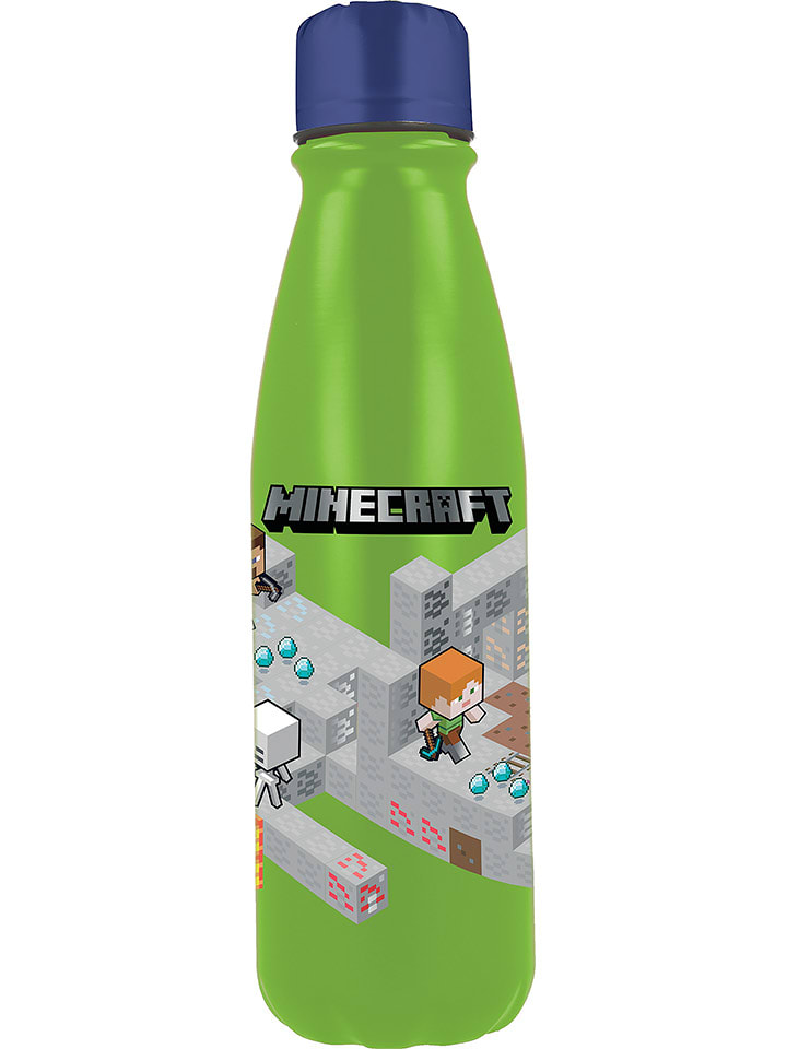 Stor Trinkflasche "Minecraft" in Grün - 600 ml - onesize