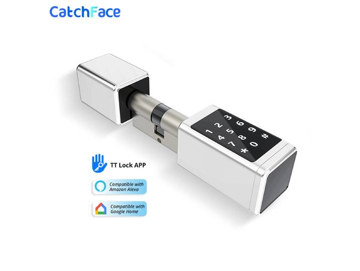 Ttlock électrique numérique intelligent, clé de carte RFID, mot de passe intelligent, intervalles européens rechargeables, serrure de porte
