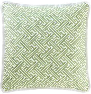 "Calla Fretwork Pillow Cover - Indigo 20"" x 20"" - Ballard Designs"