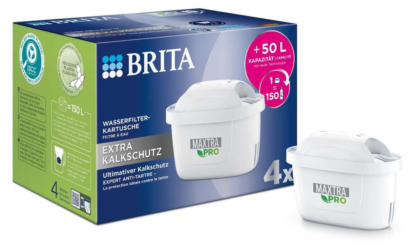 Brita MAXTRA PRO extra kalkfilter, verpakking van 4 stuks