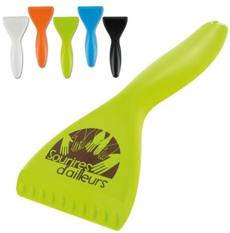 Grattoir à glace vert personnalisable à bord denté polystyrène (PS) vert