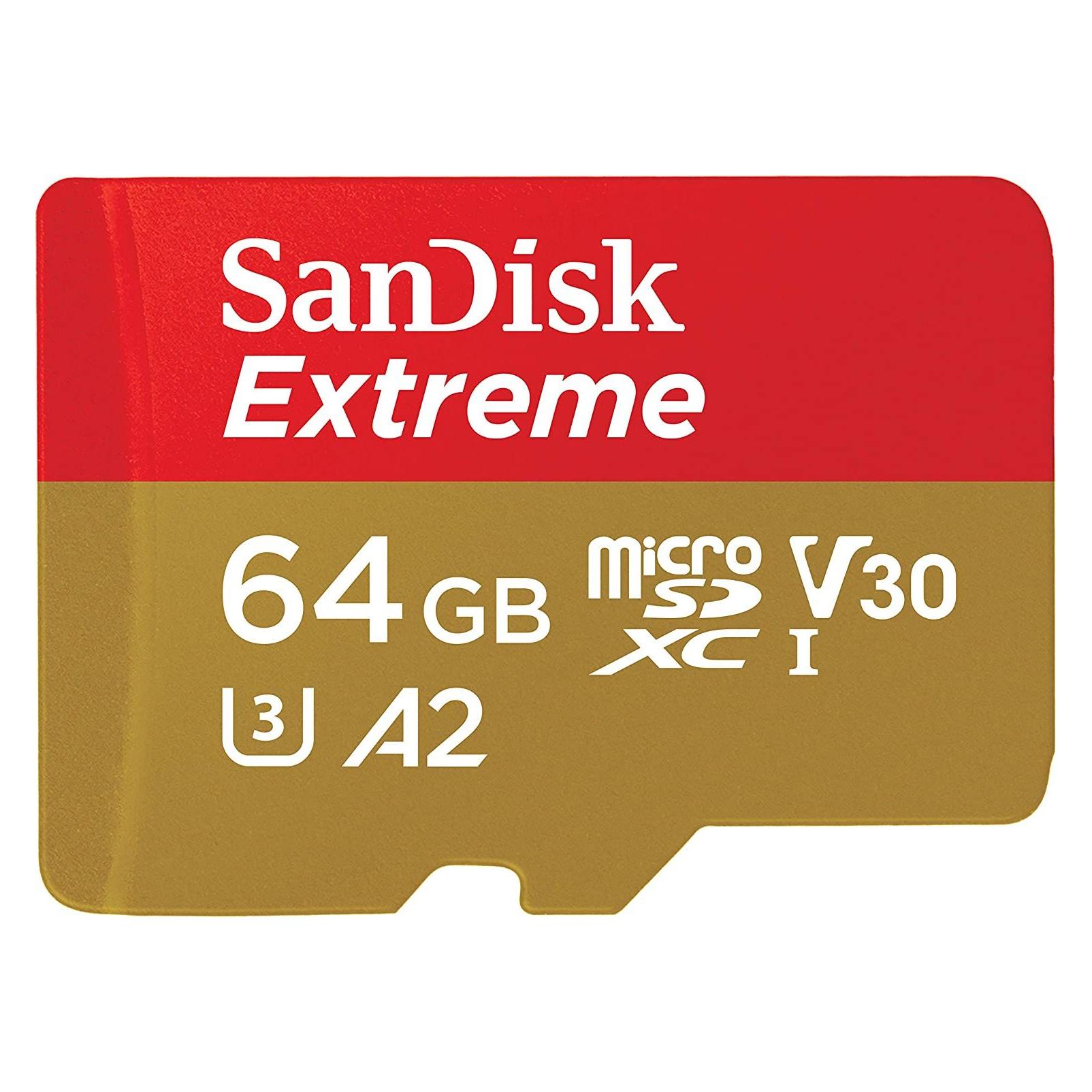 Sandisk Extreme MicroSDXC UHS-I Class 10 (64 GB, microSDXC, U1, UHS-I) (06613NRD)