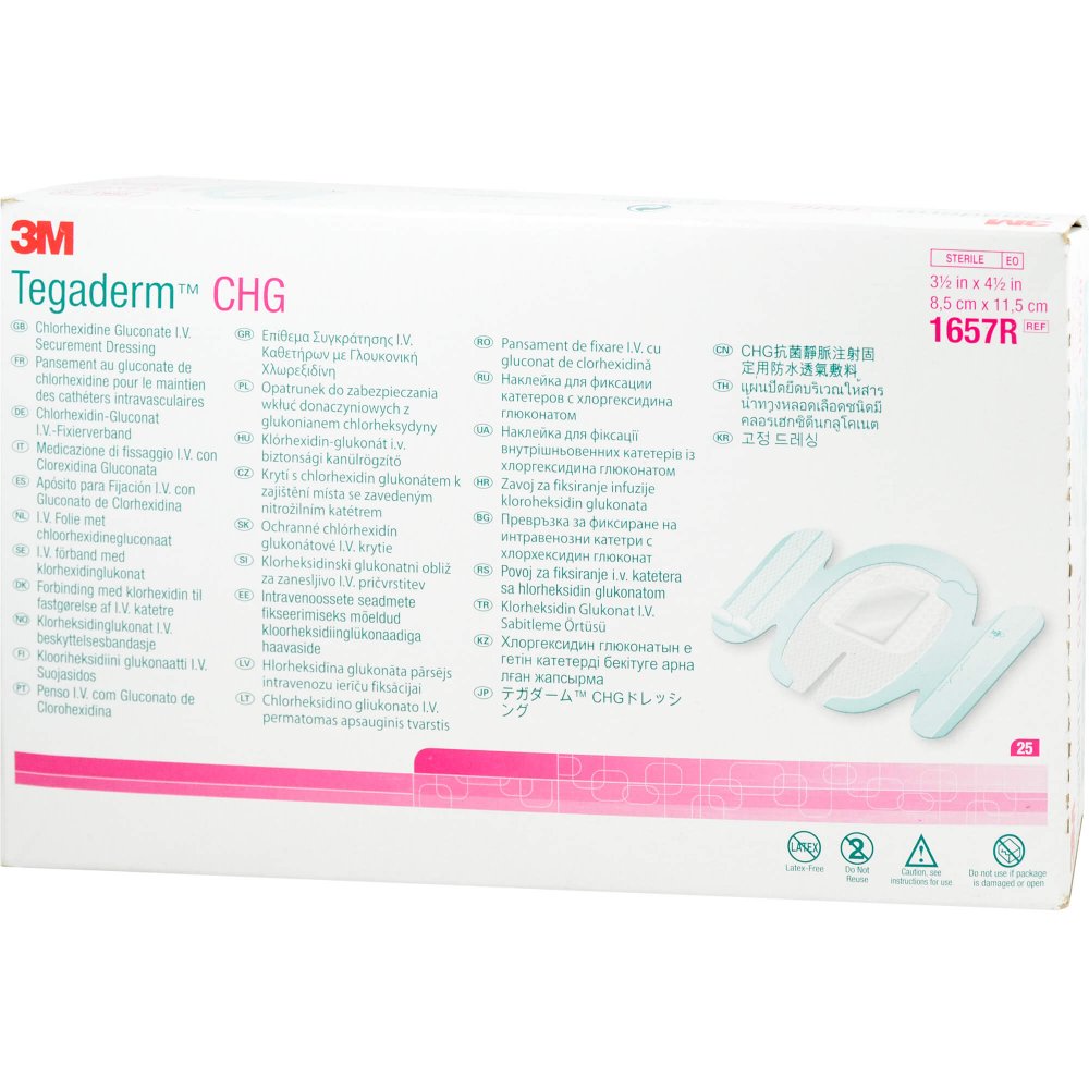 Solventum Germany GmbH Tegaderm 3m Chg intravenös Fixierband 8,5x11,5cm 1657r 05992271
