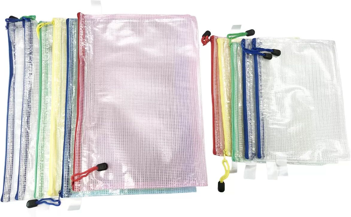INF Kunststofftaschen mit Reißverschluss, 6 Stück A4- und 6 Stück A5-Dokumententaschen