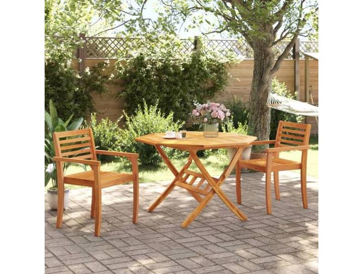 Brun Siège de jardin - Chaises de jardin - (2 pcs) - 59x55x85 cm bois massif d'acacia C2151