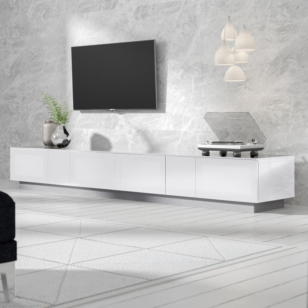 Wade Logan Abarne TV Stand for TVs up to 88" White 88"