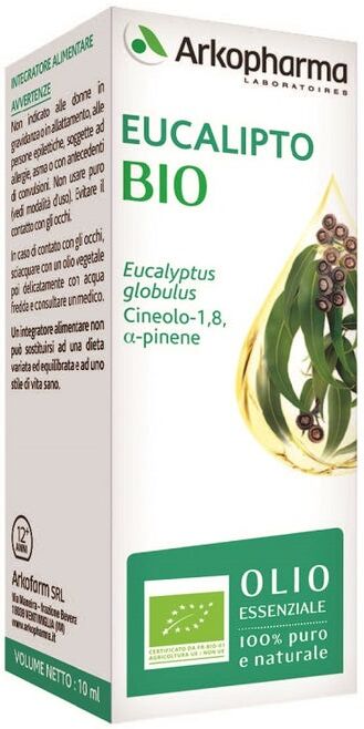 ARKOFARM Srl Arkopharma Arko Essentiel Eucaliptus Bio Olio Essenziale 10ml - Olio Essenziale 100% Puro e Naturale