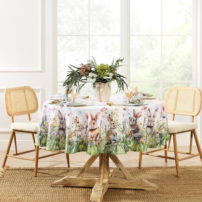 Threadmade Bunny Blossom Easter Tablecloth
