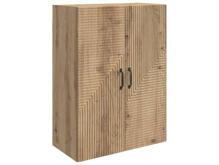 QINXIXINAIXI Wandschrank 66 x 34,5 x 90 cm Holzwerkstoff Artisan-Eiche Wandmontage, Vintage-Stil, Holzwerkstoff, viele Regale, pflegeleicht, Wohnzimmer, schlankes Design