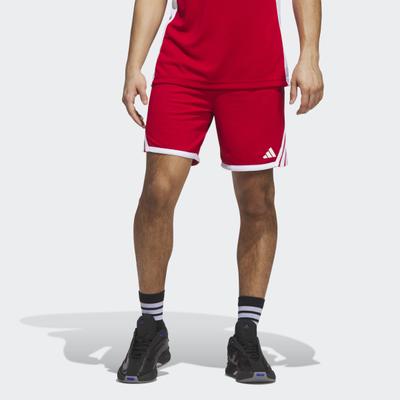 Trainingsshorts ADIDAS PERFORMANCE "3G SPEED AEROREADY", Herren, Gr. XXL, N-Gr, rot (team power rot, weiß, normal, gr.), Obermaterial: 100% Polyester, Hosen, für Basketballtraining und auf dem Platz, mit AEROREADY, aus Polyester