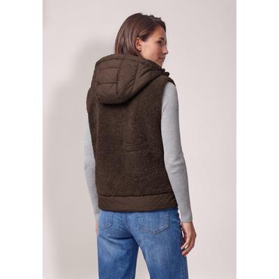 Fellimitatweste CECIL, Damen, Gr. L (42), braun (chocolate sauce braun), Stoff, Oberstoff: 100% Polyester. Oberstoff 2: 100% Polyester. Oberstoff 3: 100% Polyester. Füllung: 100% Polyester, unifarben, comfort fit normal, ohne Ausschnitt, Westen, in...