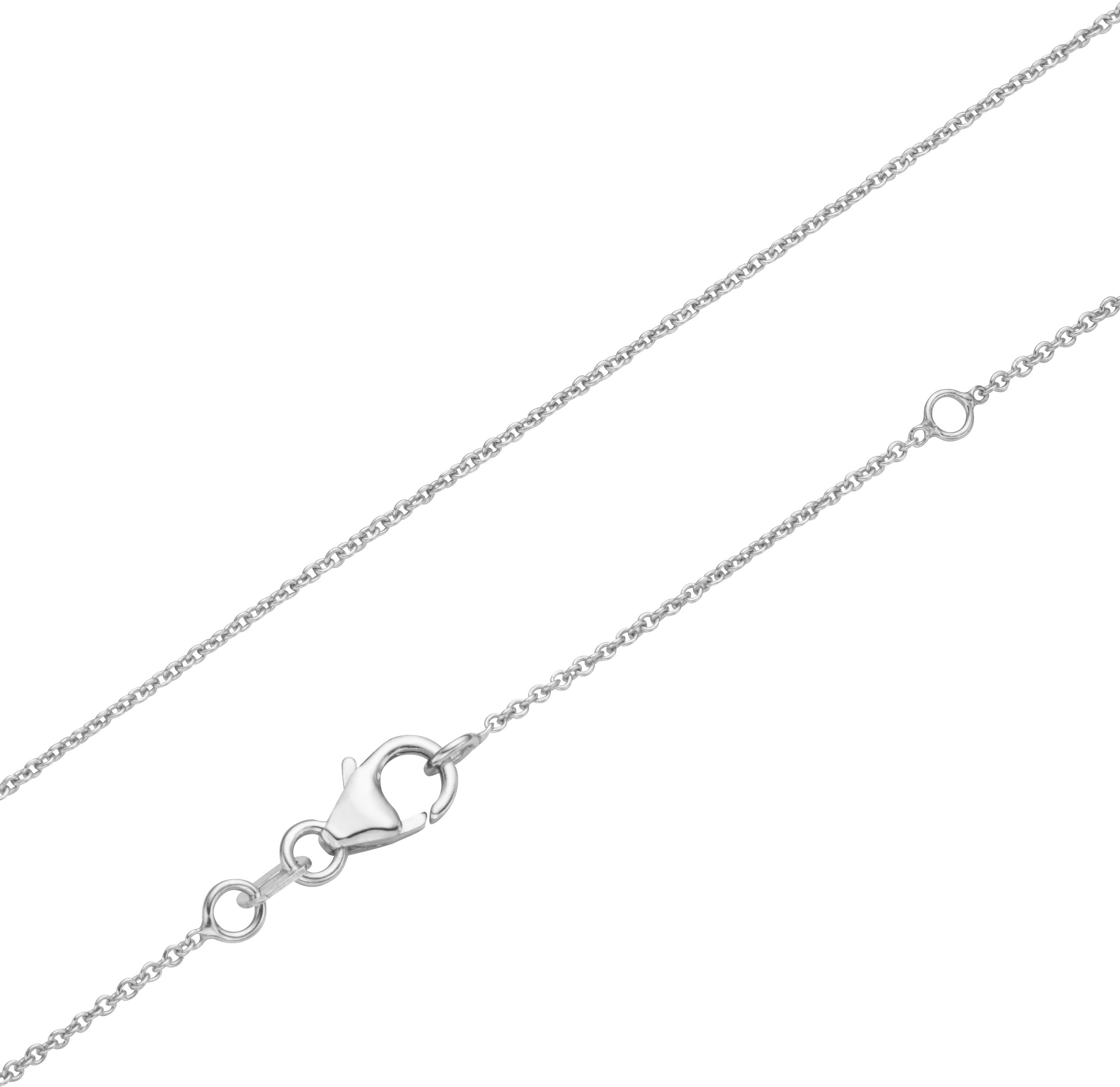 Kette mit Anhänger SMART JEWEL "Kette Buchstabe H mit Zirkonia Steine, Silber 925", silber, Halsketten, Herren, Silber 925 (Sterlingsilber), Kette mit Anhänger