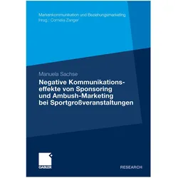 Negative Kommunikationseffekte von Sponsoring und Ambush-Marketing bei Sportgrossveranstaltungen, Fachbücher von Manuela Sachse