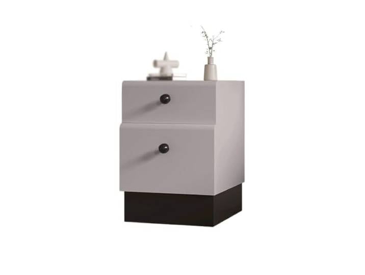 Nachtschrank Nachttisch, Mezzanine-Schrank mit schmaler Seite, Grau