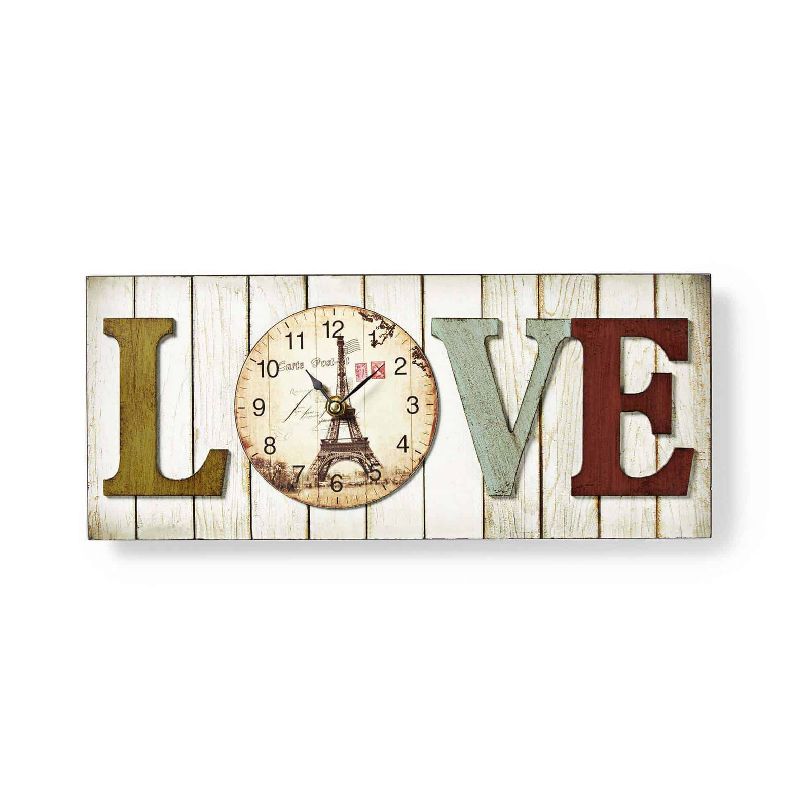 Nedis houten wandklok met frame Design LOVE NE550671420
