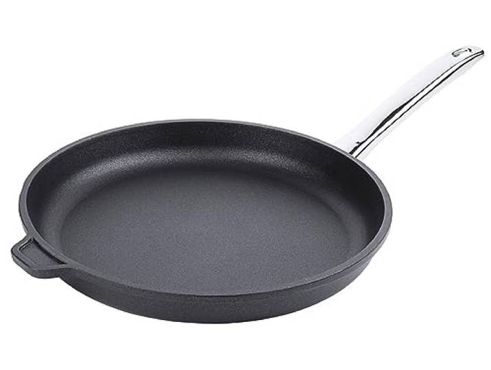 Contacto Aluminiumguss-Pfanne 28 cm flache Form mit Titan-Alu-Beschichtung