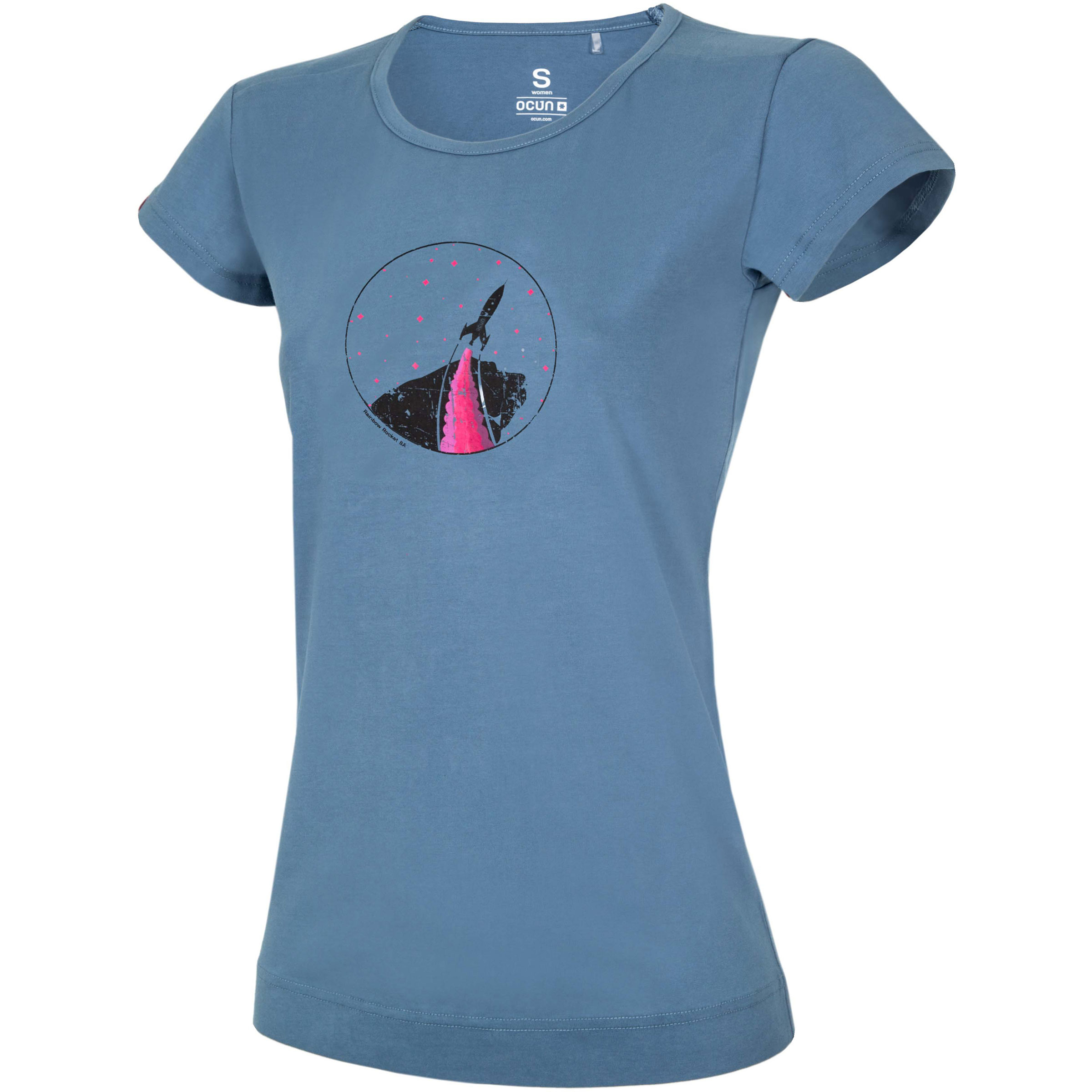 Ocun Classic Organic Rainbow Damen T-Shirts blau Größe S Lifestyle Hautfreundlich